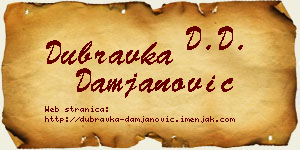 Dubravka Damjanović vizit kartica